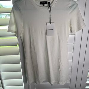 Theory Women's White Short Sleeve Tee